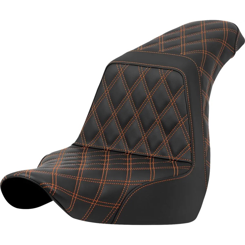 Saddlemen Lattice Stitch Step-Up Orange Stitching Seat Black / Orange