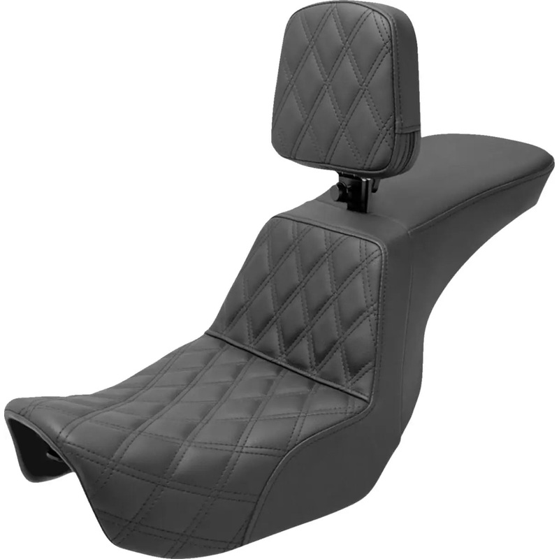 Saddlemen Tour Step-Up Front Lattice Stitched Seat Black
