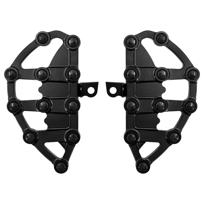 CNC Stretched Passenger Rear Floorboards Male-Mount for Harley ’84-’25 | Mactions