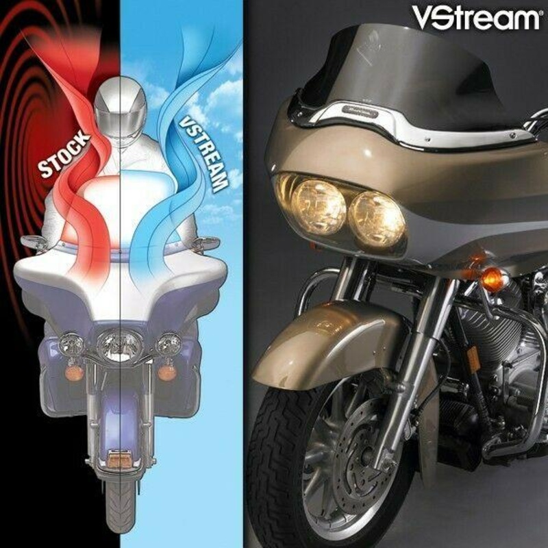 Harley Davidson Fltr 98-13 screen/windshield 9.25” replacement v stream