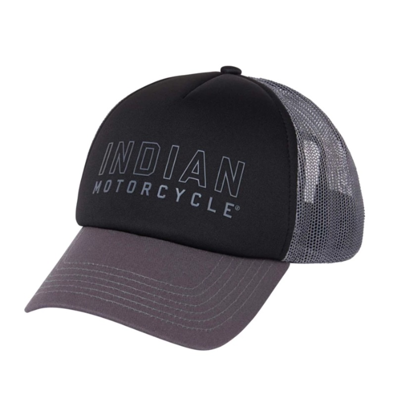 Outline Logo Trucker Cap, Black