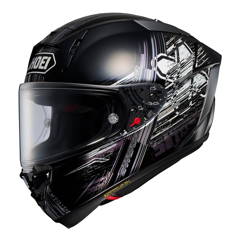 Shoei X-SPR Pro Helmet Cross Logo TC5 – Black / White
