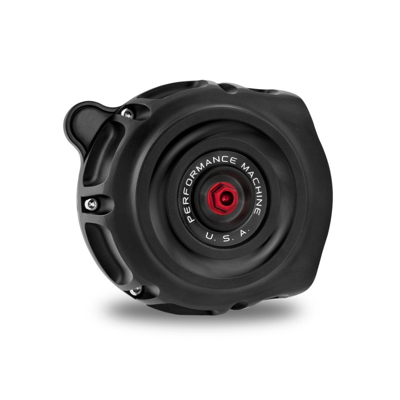 Vintage Air Cleaner Kit – Black Contrast Cut. Fits Touring 2017up & Softail 2018up.