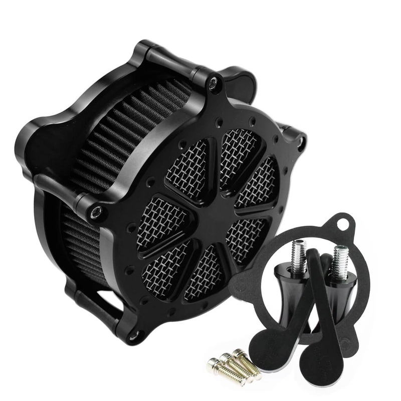 Dots Black Air Filter Cleaner Element Fit Harley Touring Trike ’08-’16 Softail ’16 | Mactions