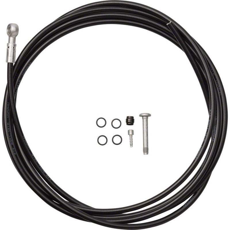 Magura Black Brake Hose 2500mm MT4/5/6/7/8 2500mm Pressed Banjo Fitting