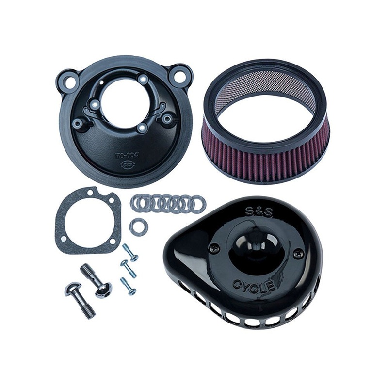 Mini Teardrop Air Cleaner Kit – Black. Fits Sportster 2007-2021 with EFI.