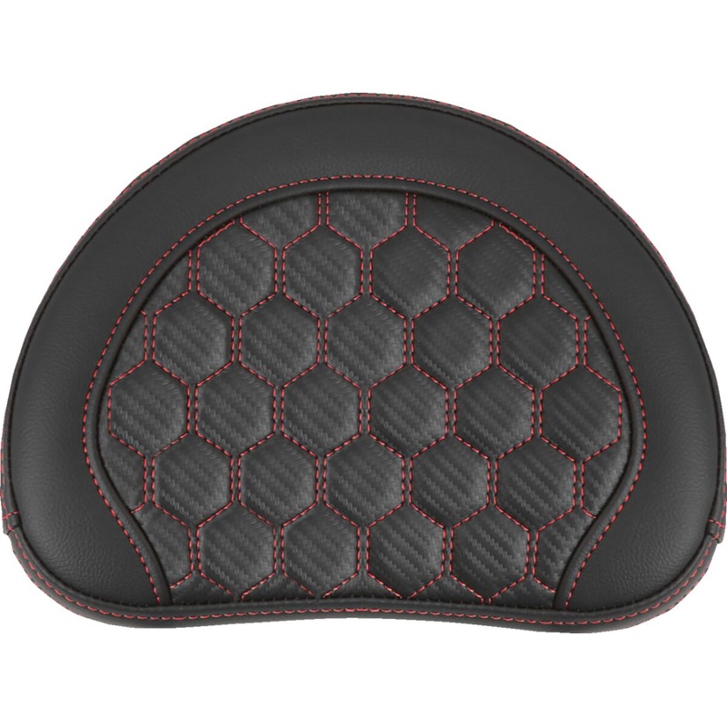 Sissy Bar Pad Contoured, Red Stitch