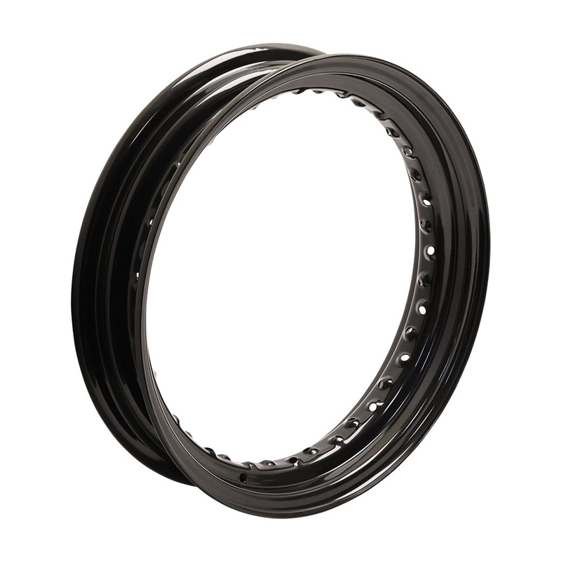 16″ X 3.00″ 40 Spoke Steel Rim – Black