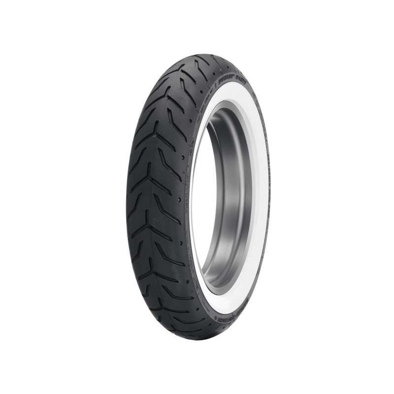 Harley Davidson 43211-09A Dunlop Tire Series – D408F 130/90B16 Wide Whitewall – 16 in. Front TIRE,FR,130/90B16,WWW,CO-BRAND