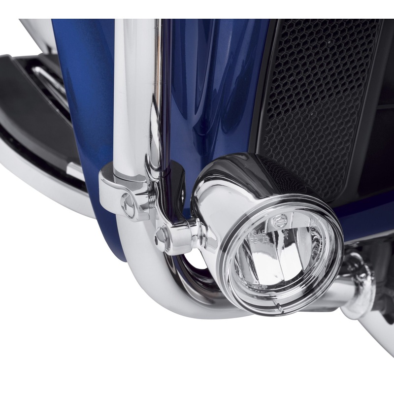 Harley Davidson 68000170 LED Fog Lamp Engine Guard Clamp Kit – Chrome KIT-MNTG,FOG LT,TOURING W/LWRS
