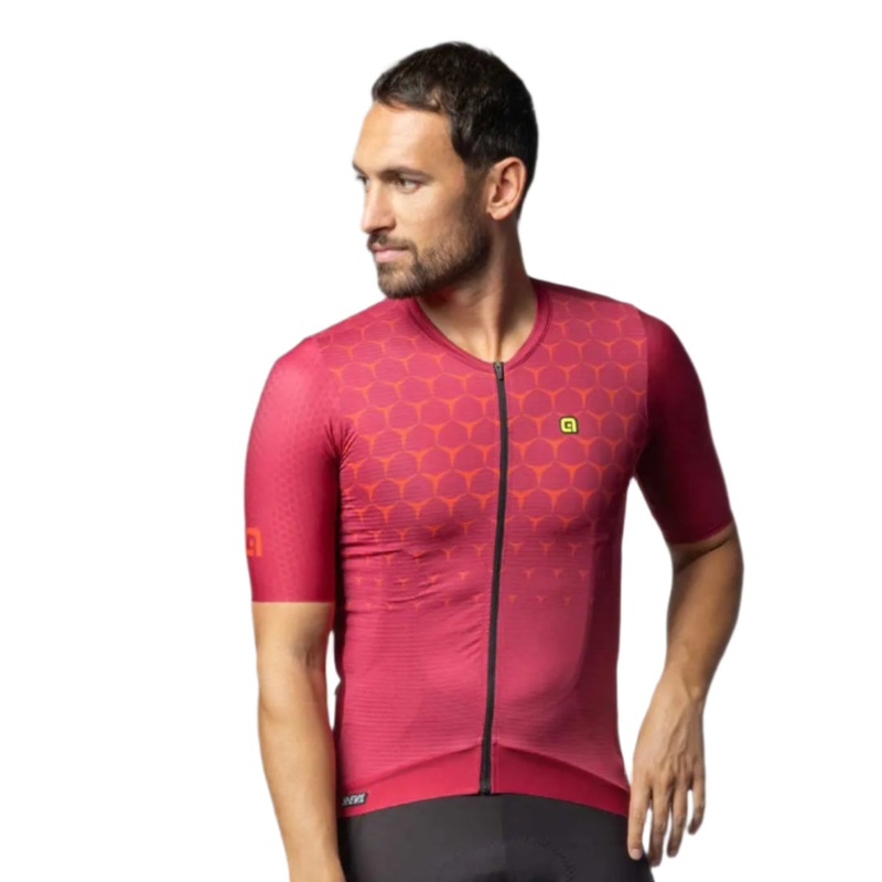 Ale Clothing Quick R-EV1 Short Sleeves Cycle Jersey Burgundy