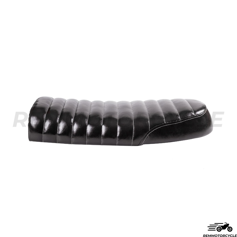 Distressed Black Seat with White Stitching