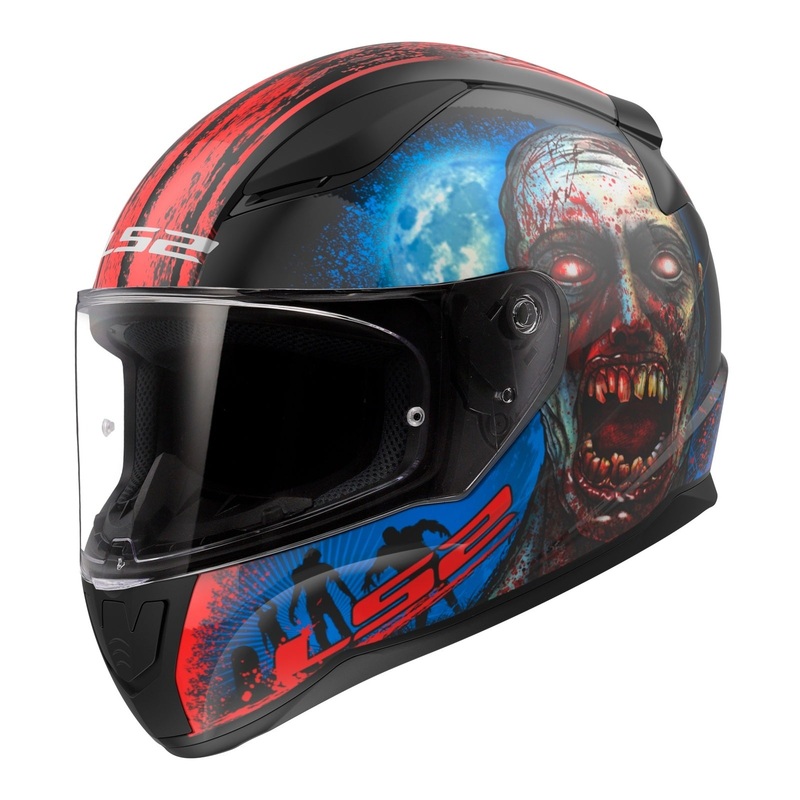 LS2 FF353 Rapid II Zombie – Matte Black / Red / White 06
