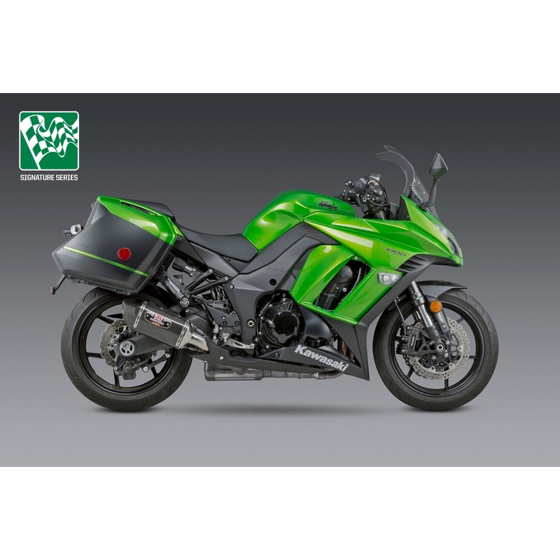 NINJA 1000 14-16 R-77 Stainless Slip-On Exhaust, w/ Carbon Fiber Mufflers
