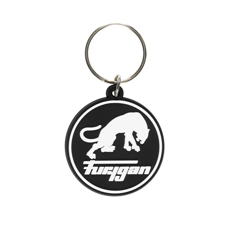 Furygan Round Key Ring Black / White