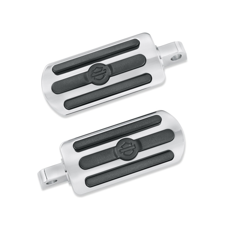 Harley-Davidson 50130-95A Chrome and Rubber Custom Footpegs