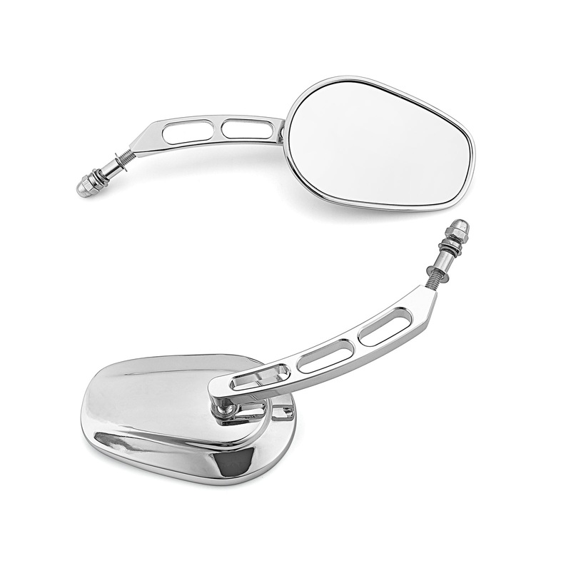 Harley Street Glide FLH Sportster Dyna Softail 360 Adjust Long Stem Rear View Side Mirrors