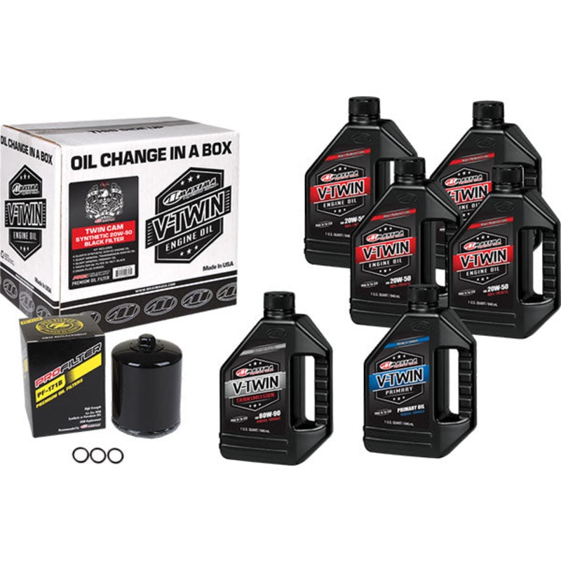 Maxima – Twin Cam V-Twin Synthetic 20W-50 Oil Change Kit