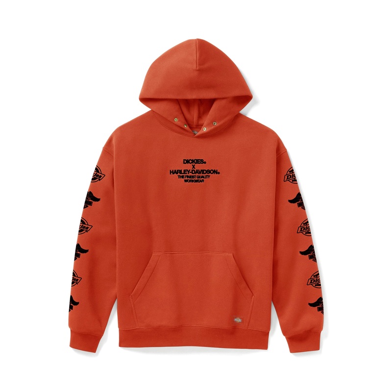 Genuine Harley-Davidson Dickies x H-D Eagle Sleeve Hoodie – Vintage Orange 96566-25VX