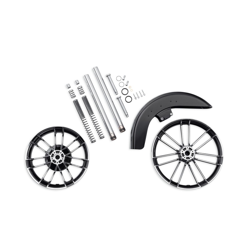 Harley Davidson 43300494A Knockout Custom Wheel Contrast Chrome KIT,FR WHL,21X3,CTRS CHRM,CAST