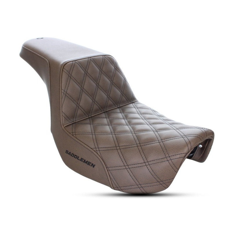 Saddlemen Brown Step up LS Dual Seat. Dyna 2006-2017.