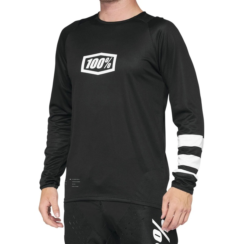 100% R-Core Long Sleeves Jersey Black / White