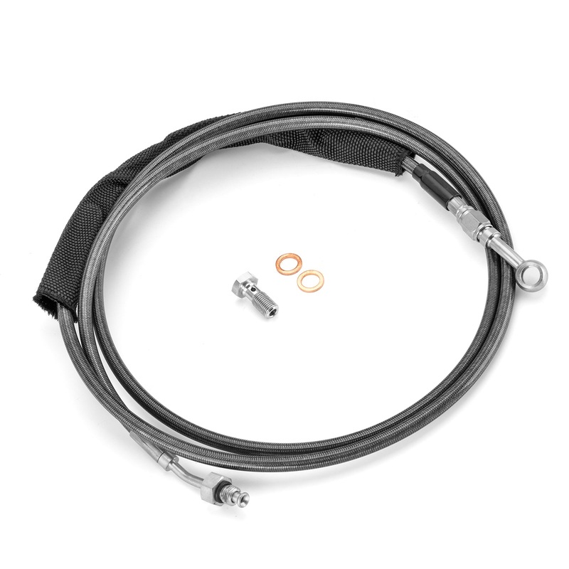 2013-2016 Harley CVO Touring 74″ Extended Length Stainless Steel Hydraulic Clutch Cable for 12″-14″ Handlebar