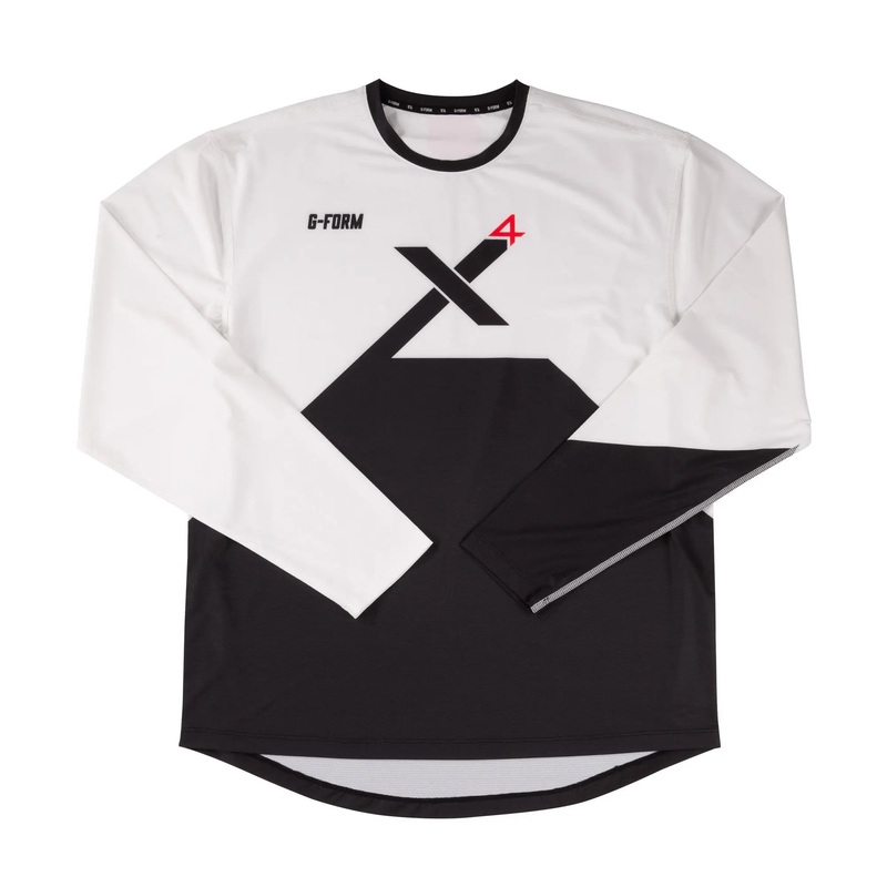 G-Form Pro-X4 Youth Long Sleeves Bike Cycle Jersey White / Black