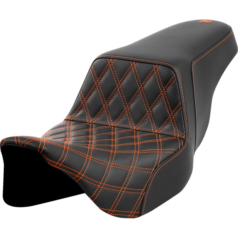 Step Up Front LS Seat, Orange Stitch – 08-24 Touring