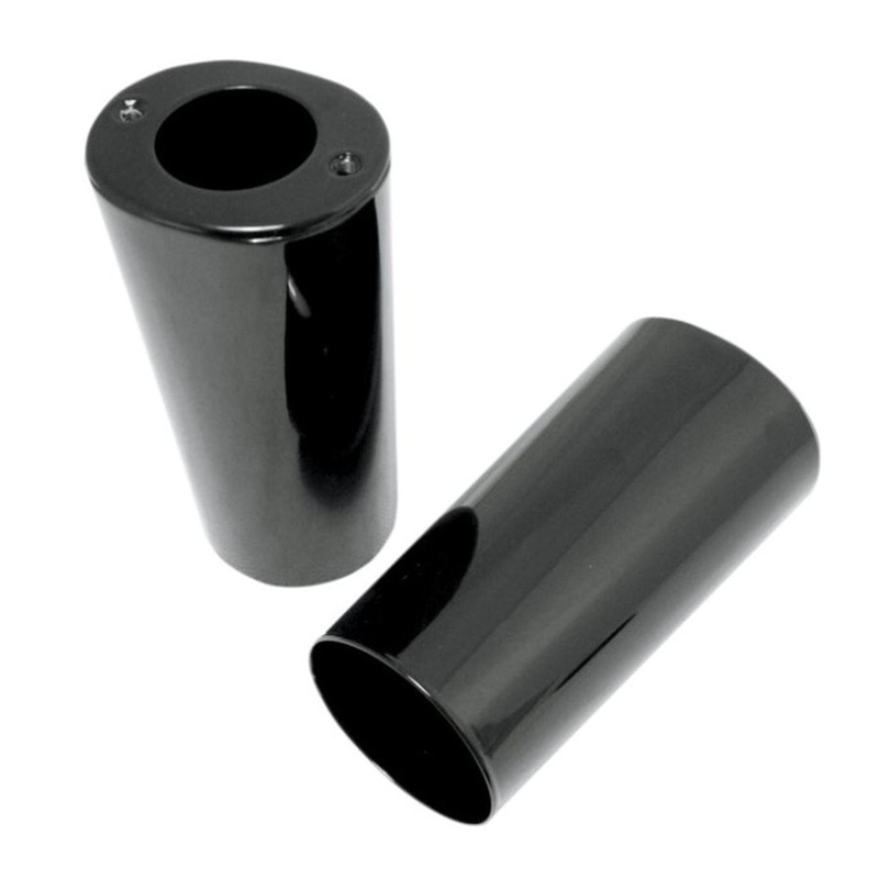 Fork Slider Covers – Gloss Black – Smooth – Stock Length – Replacement OEM Number 45964-86.