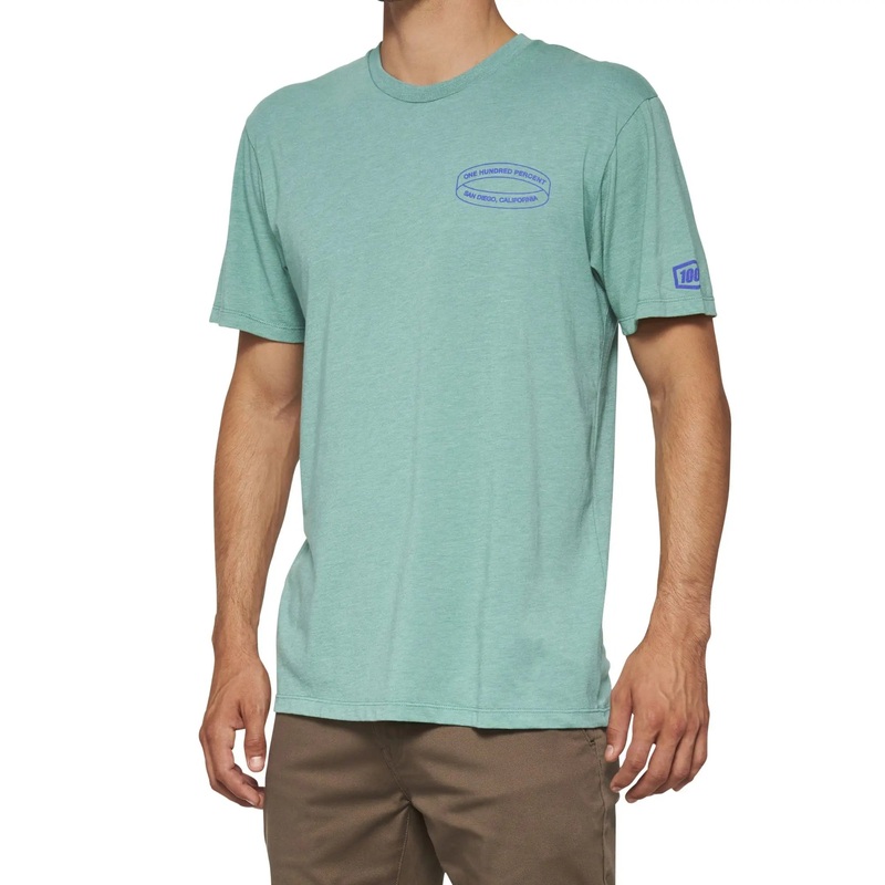100% Infinitee Short Sleeves T-Shirt Ocean Blue Heather