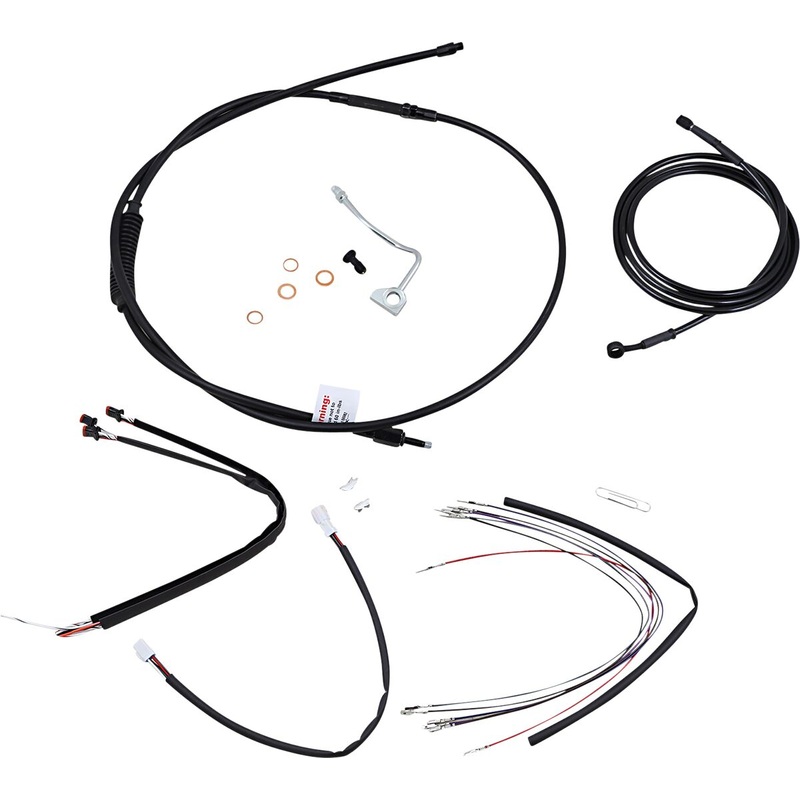 Cable Kit 14″ Black Vinyl Stainless Steel Handlebar W/Abs
