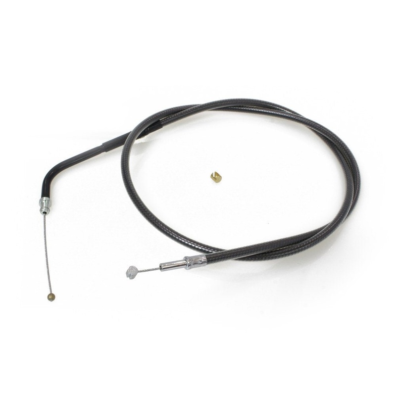 37-1/2in. Throttle Cable – Black Pearl. Fits V-Rod 2002up.