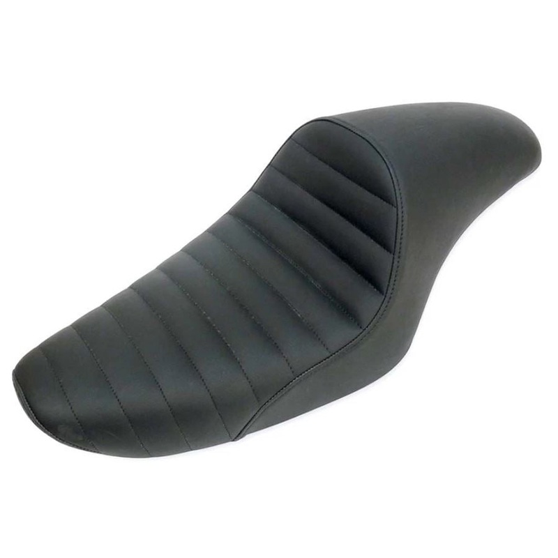 Americano 2-Up Cafe Style Seat for 1986-2003 Harley Sportsters – Black Tuck & Roll