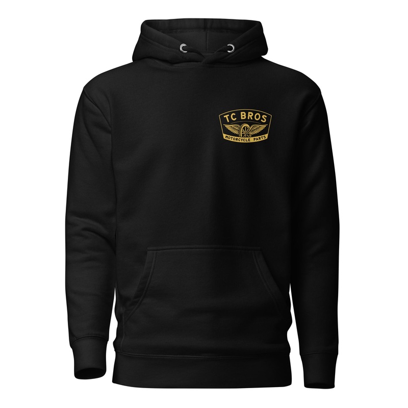 Gold Winged Wheel – Black Hoodie