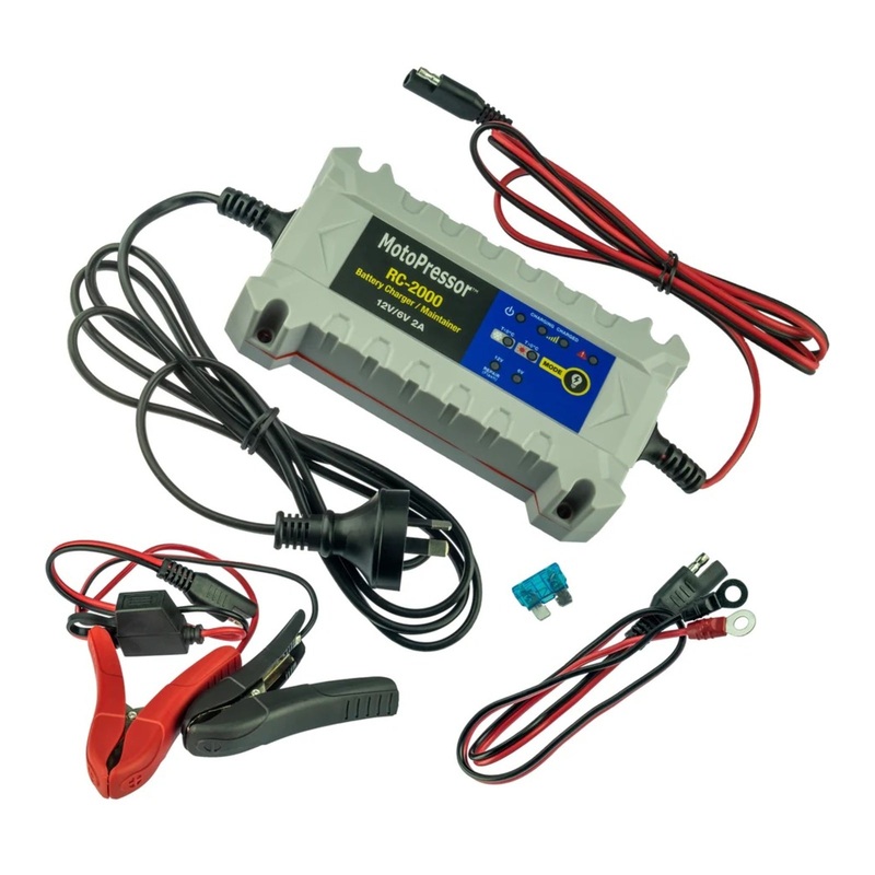 MotoPressor RC-2000 Battery Charger and Maintainer – 2000mA