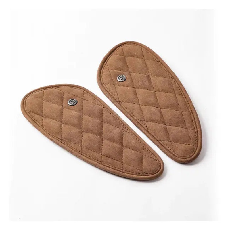Trip Machine Diamond Leather Gas Tank Pad Set Tobacco