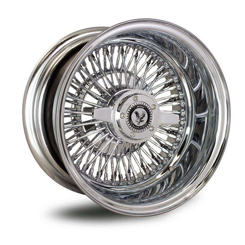 4PCS LUXOR 13×5.5 WIRE WHEELS CHROME