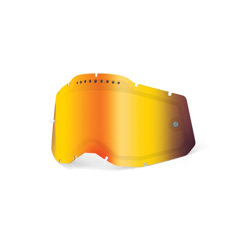 100% Racecraft 2 / Accuri 2 / Strata 2 Dual Pane Vented Lens Red Mirror