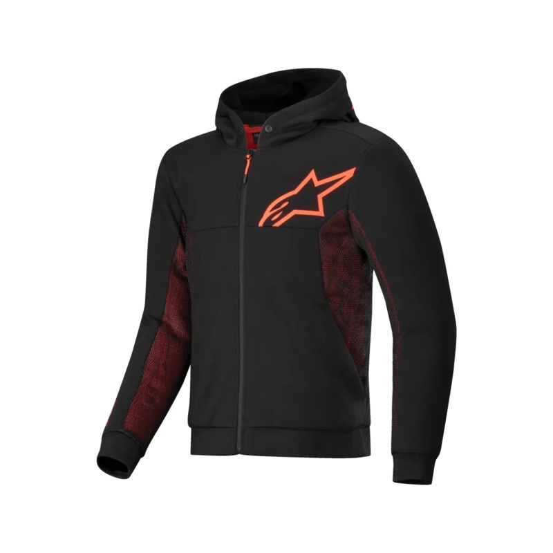 Alpinestars Chrome Air Sport Hoodie Black / Fluo Red