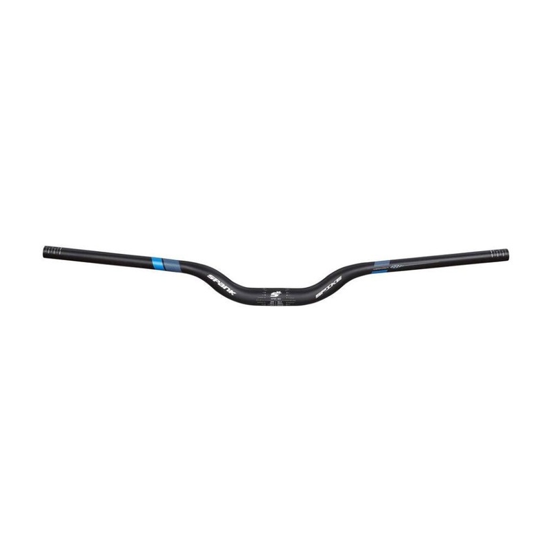 Spank Spike 800 Vibrocore Riser Handlebar: 31.8 800mm 50mm Rise Black/Blue