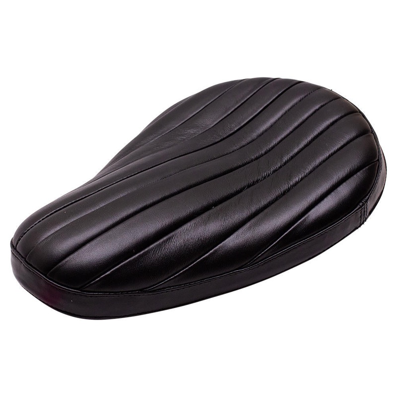 Bates Style Solo Seat – Black Leather – Tuck N Roll