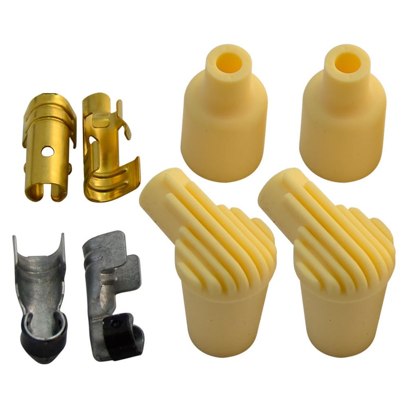 Finned Spark Plug Caps – Ivory