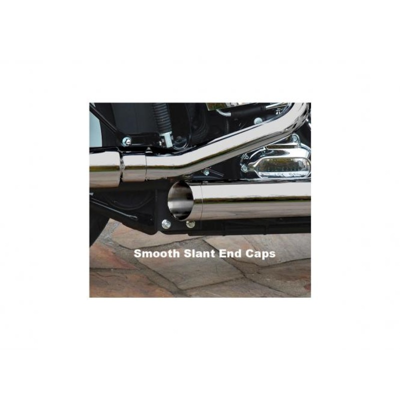 Gun Smooth Slip On Mufflers Slant End Cap Black Black