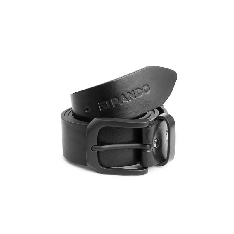 Pando Moto Himo 3 Full Grain Leather Belt Black