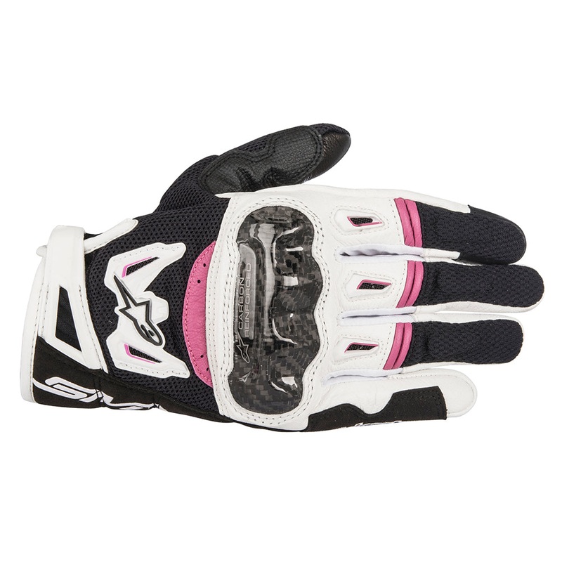 Alpinestars Stella SMX 2 v2 Air Carbon Gloves Black White & Fuchsia 35177171239