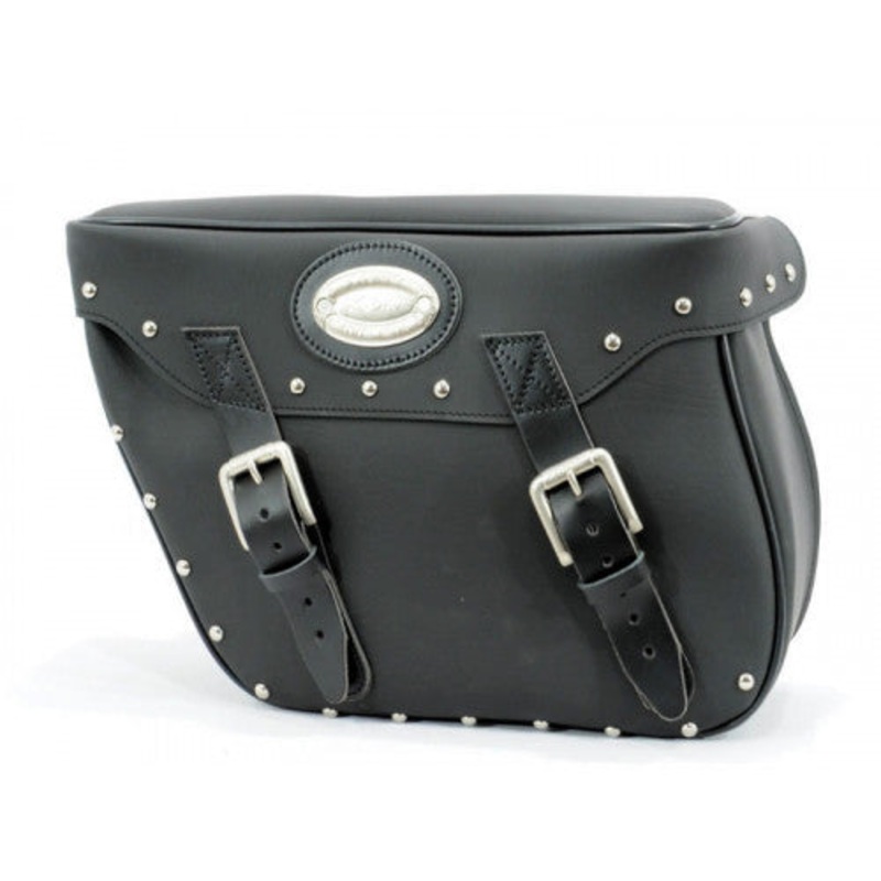 Longride Studded Iparex Saddlebags Black – 28 Liters