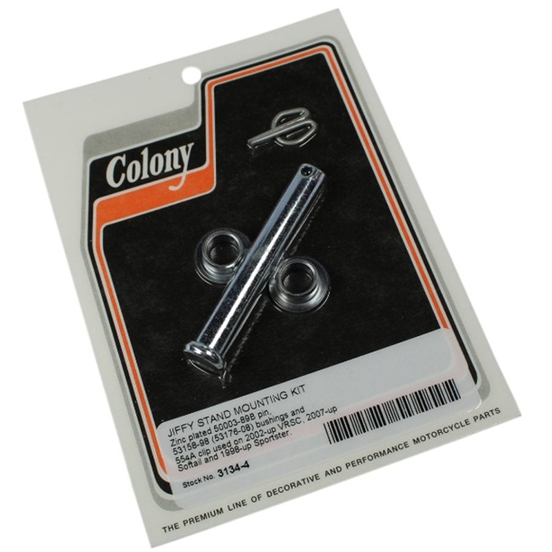 Jiffy/Kick Stand Mounting Hardware Kits – 07-21 Softail, 98-21 Sportster, 07-17 VRSC