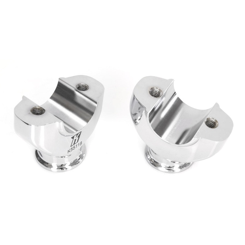 Kodlin 2in. Pullback Riser Bottoms – Chrome. Fits 2018up Breakout.