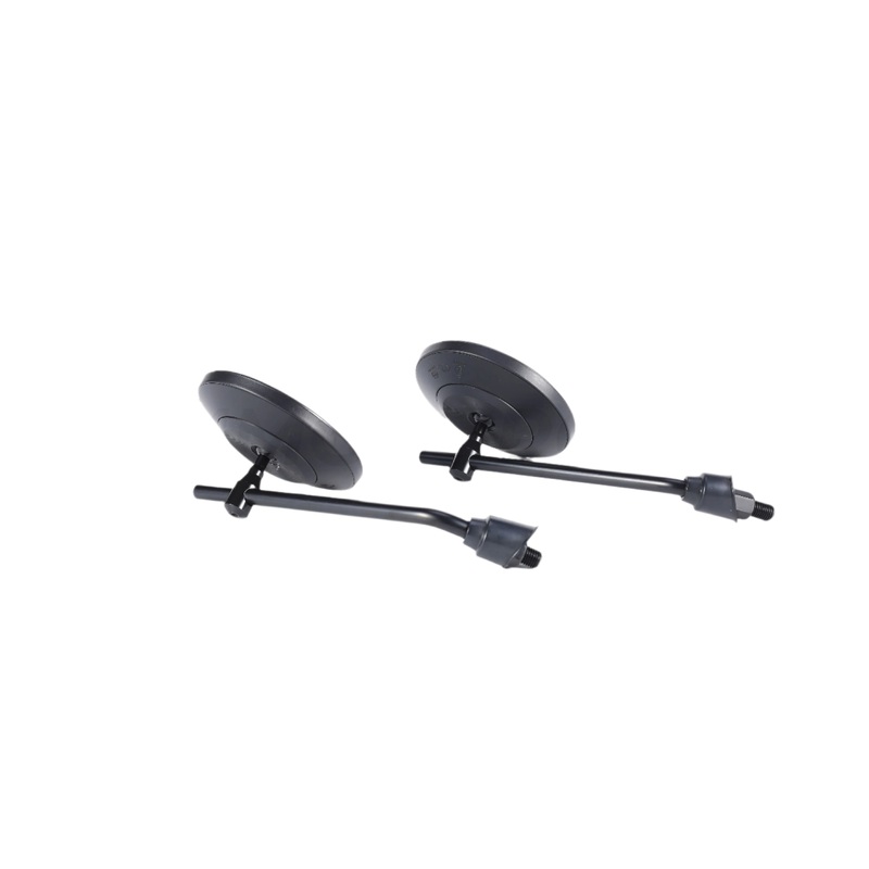 Pair of Mirrors Black Round 0.86 in (22 mm)